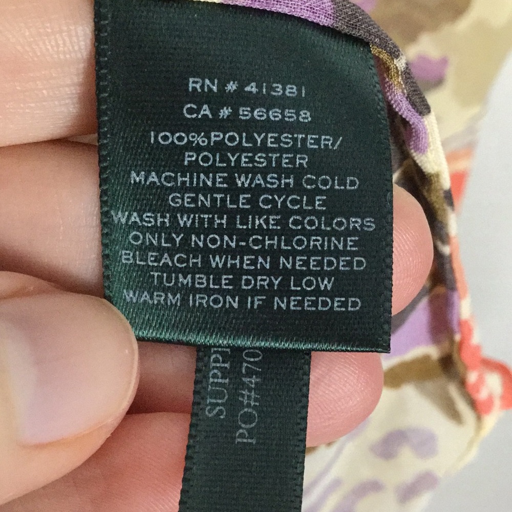 NWOT Lauren Ralph Lauren sheer floral ruffle top - Picture 7 of 7
